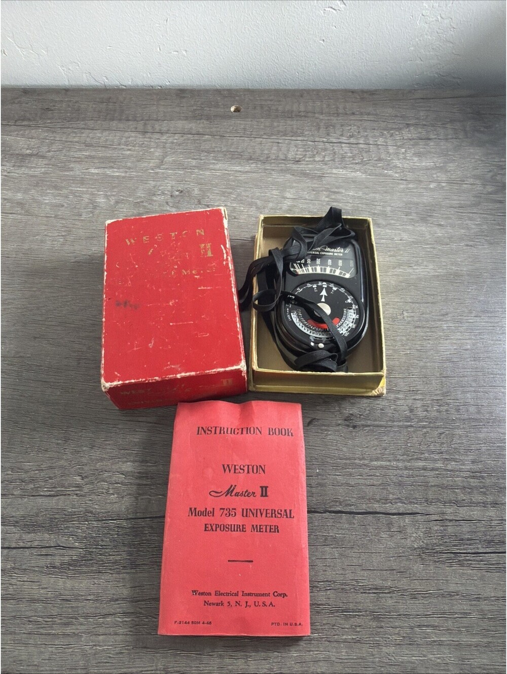 Vintage Weston Master II Exposure Meter Model 735 With Box USA